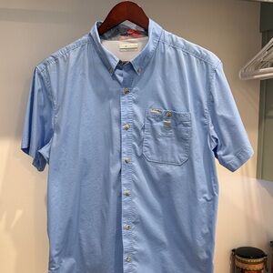 Columbia Men's Sky Blue Casual Button Down Shirt